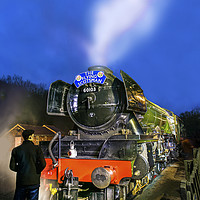 Buy canvas prints of Flying Scotsman, at Grosmont Station. by Chris North