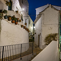 Buy canvas prints of Casares streets by night. by Chris North