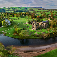 Buy canvas prints of Bolton Abbey, in the Yorkshire Dales. by Chris North