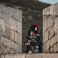 Buy canvas prints of Highland Piper on the battlements of the fortress  by Chris North