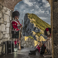 Buy canvas prints of Highland Regiment defending the Rock of Gibraltar. by Chris North