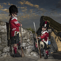 Buy canvas prints of Highland Regiment defends the upper Rock of Gibral by Chris North