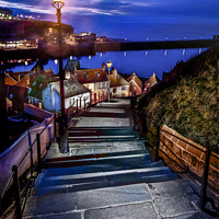 Buy canvas prints of The 199 steps, Whitby. by Chris North