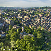 Buy canvas prints of Saltaire, an Aeroview. by Chris North