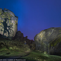 Buy canvas prints of Cow and calf rocks, Ilkley. by Chris North