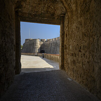 Buy canvas prints of The Royal walls of Ceuta , the fortifications around sCeuta. by Chris North