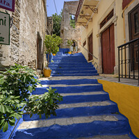 Buy canvas prints of Back streets of Symi. by Chris North