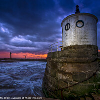 Buy canvas prints of Whitby harbour coastal defences, Whitby  Yorkshire by Chris North