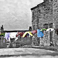 Buy canvas prints of 1963 Hudson Road washday, Leeds. by Chris North