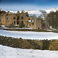 Buy canvas prints of Barden Tower in winter. by Chris North