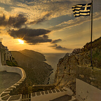 Buy canvas prints of Folegandros Sunnset by Chris North