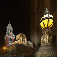 Buy canvas prints of Guardian Lion, Leeds. by Chris North