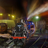 Buy canvas prints of Steam train at Haworth Shunting Yard. by Chris North