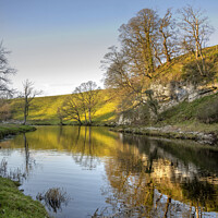 Buy canvas prints of A bend in the river Wharfe, near Burnsall. by Chris North
