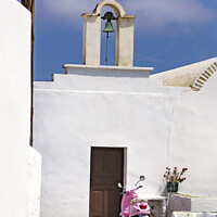 Buy canvas prints of The Church at Agia Marina. by Chris North