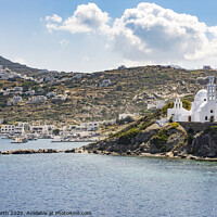 Buy canvas prints of Ios in the sparkling Aegean Sea. by Chris North