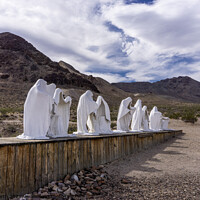 Buy canvas prints of Ghosts of Goldwell open air museum. Nevada. by Chris North