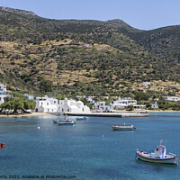 Buy canvas prints of Vathy on the island of Sifnos. by Chris North