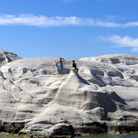 Buy canvas prints of Sarakiniko is a beach on Milos Island by Chris North