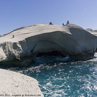 Buy canvas prints of Rock formations at Sarakiniko on Milos Island by Chris North