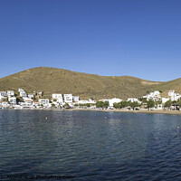 Buy canvas prints of Loutra Village Kythnos, Greek islands. by Chris North