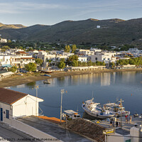 Buy canvas prints of Loutra Harbour,  Kythnos Islands Greece. by Chris North