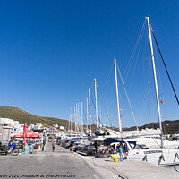 Buy canvas prints of Merichas harbour, Kythnos Greek Islands. by Chris North