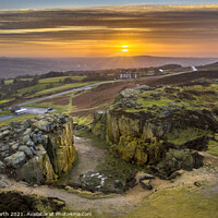 Buy canvas prints of Cow and Calf sunrise. by Chris North