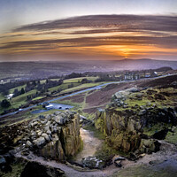 Buy canvas prints of Sunrise over  Wharfedale. by Chris North