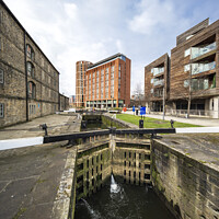 Buy canvas prints of The start of the Leeds Liverpool canal at Leeds, Yorkshire. by Chris North