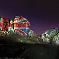Buy canvas prints of Cow and Calf rocks, Jubilee edition. by Chris North