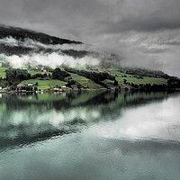 Buy canvas prints of Early morning in the Norwegian fjords              by Mike Rogers