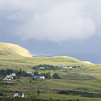 Buy canvas prints of Light and Shadow Falling on the Houses of Portree by Maarten D'Haese