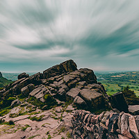 Buy canvas prints of The Roaches, Staffordshire landscape by James Merrick