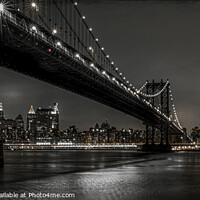 Buy canvas prints of Manhattan Bridge at Night by Kevin Ford