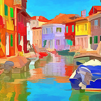 Buy canvas prints of Burano Island by Keith Furness
