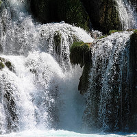 Buy canvas prints of Natural waterfalls in Krka National park Croatia by  