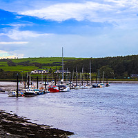 Buy canvas prints of Fishing harbour in Kirkcudbright, Scotland by  