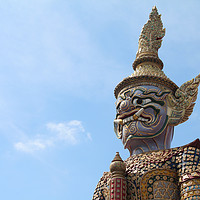 Buy canvas prints of Statue of demon guardian, Wat Phra Kaeo Complex (G by  