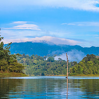 Buy canvas prints of Tropical lake landscape by  