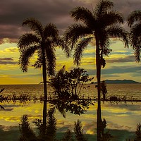 Buy canvas prints of Tropical sunset by  