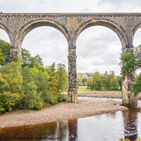 Buy canvas prints of Lambley Viaduct in autumn by mark james