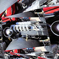 Buy canvas prints of Ferrari engine by Kate Small
