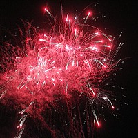 Buy canvas prints of Firework in red by Kate Small