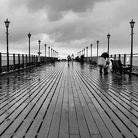 Buy canvas prints of Rainy Pier by Chris Horsnell