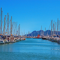 Buy canvas prints of Puerto Pollensa Boats by Lorraine Terry
