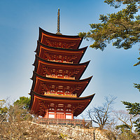 Buy canvas prints of The red tallest pagoda of japan by Yagya Parajuli