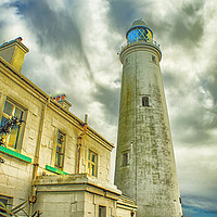 Buy canvas prints of Lighthouse at Tynemouth by Antony Atkinson
