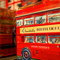 Buy canvas prints of London Bus sweet shop by Antony Atkinson