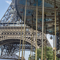 Buy canvas prints of The Eiffel Tower Carousel by Antony Atkinson